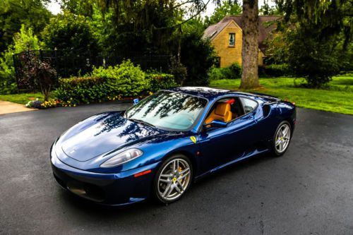 Ferrari f430 2007 coupe tour de france blue, scuderia shields, one owner!