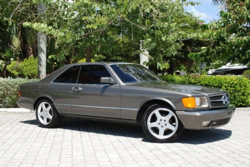 1985 mercedes benz 500 sec coupe 5.0l v8 4-speed auto leather sunroof 18in alloy