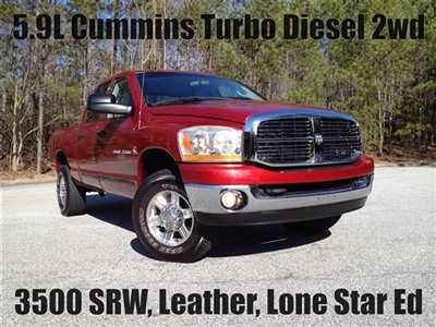 5.9l cummins turbo diesel quad cab leather low miles lone star edition linex