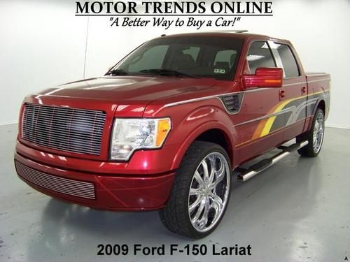 4wd lariat navigation rearcam custom paint 26in chrome wheels 2009 ford f150 49k