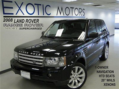 2008 rover sport supercharged awd!! nav htd-sts pdc hk-sound/6cd 1-owner 20"whls
