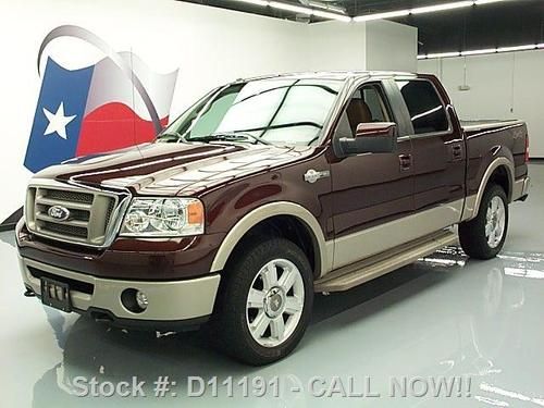 2008 ford f150 king ranch crew 4x4 leather rear cam 49k texas direct auto