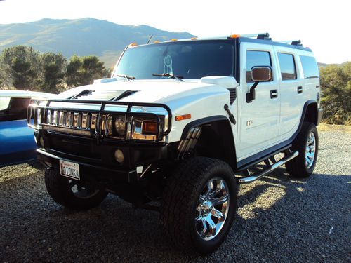 2003 hummer h2 wagon lifted white