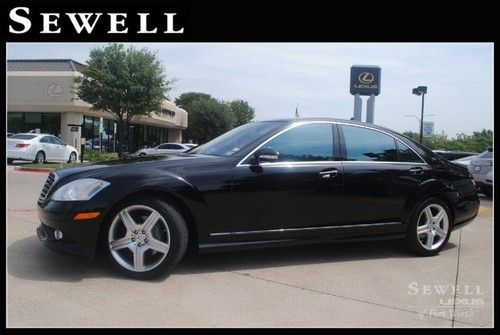 08 benz black s550 p3 amg sport package navi sunroof heated leather low miles