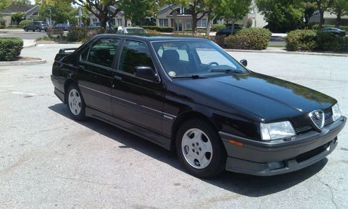 Clean 1991 alfa romeo 164s sport sedan black on black rust free 164 s cal car !