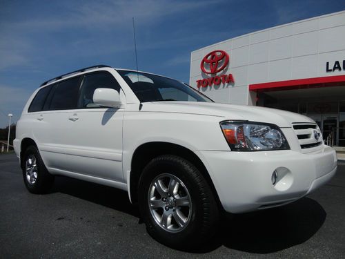 06 highlander v6 4wd super white one owner we sold new clean carfax video 4x4