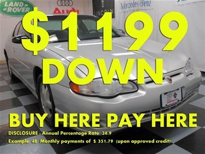 2003(03)monte carlo we finance bad credit! buy here pay here low down $2995 ez l