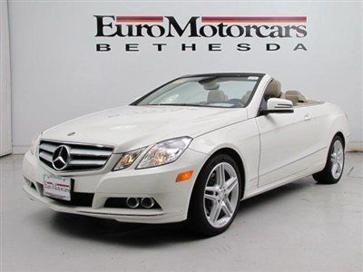 2dr cabriolet e350 rwd e-class mb certified cpo white amg sport convertible 13 c