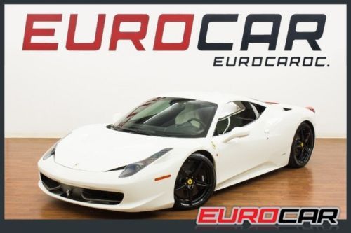 458 italia f1 highly optioned, one of a kind white on white