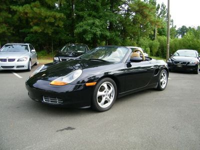 99 boxster leather rwd mid engine 5 speed manual black tan convertible soft top