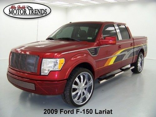 2009 4wd lariat navigation rearcam custom paint 26in chrome wheels ford f150 49k