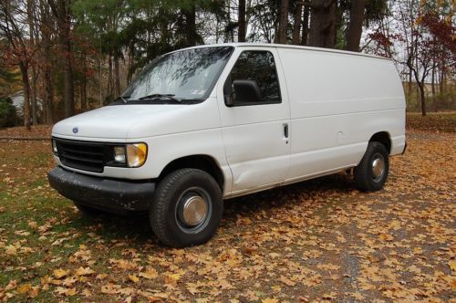 No reserve  great running 1996 ford e-250 3/4 ton work van, 4.9 l 6 cyl, p.s p.b