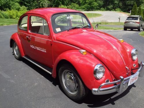 1967 restored volkswagen beetle converted to all-electric vehicle