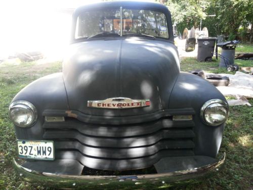 1951 chevy pick up w/ 235 motor, goodyear wrangler tires. clean in and out