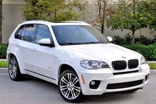 2013 bmw x5 35i m-sport! turbo! white/black! fresh service! $69465 msrp! loaded!