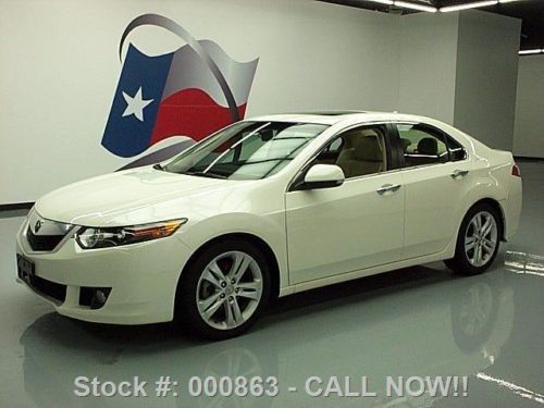 2010 acura tsx v6 htd leather sunroof paddle shift 48k texas direct auto