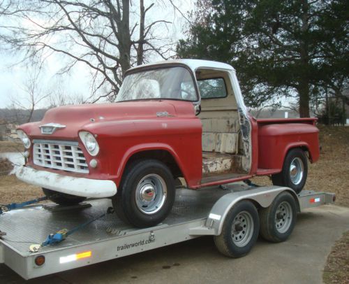 1955 chevrolet 3100 swb pickup truck project-2 owner truck since new!!-265ci v8
