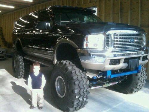 2000 ford excursion limited 6.8l v10 4wd lifted monster truck 44" tires clean!!!