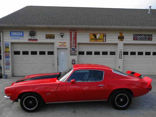 1971 camaro z28 replica.....split-bumper....bright red paint....black interior