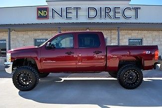 13 red chevy 4x4 lift new 20&#034; wheels 35&#034; tires carfax net direct auto texas