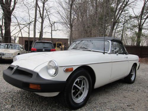 Mgb 1978 roadster white black runs great! priced to sell! mg