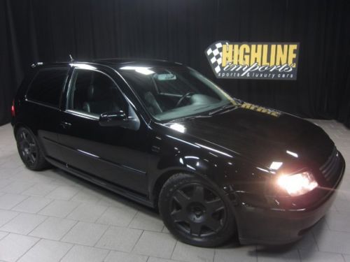 2001 vw gti vr6, 2.8l, 5-speed, black/black leather, heated seats, coil-overs