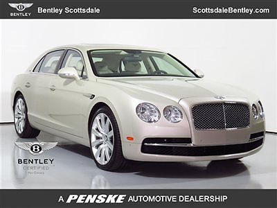 14 bentley flying spur 7k miles white sand/linen rear camera 21&#034; wheels htd seat