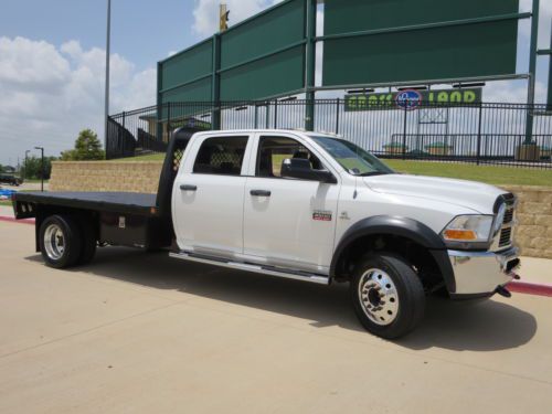 2011 dodge 4500 crew cab flat bed 11.5 &#034;footer one owner accident free 111k