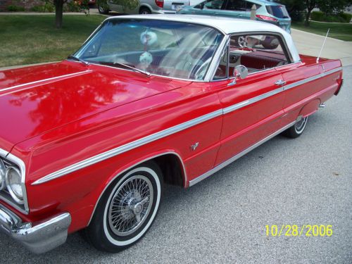 1964 chevrolet impala super sport-red-high bid owns it