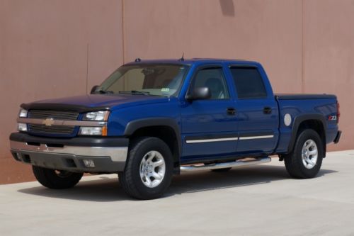 04 chevy silverado 5.3l z71 4x4 crew cab 1 owner rear dvd leather htd sts bose!!