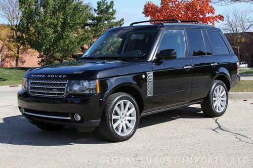 Range rover supercharged awd black/black 1-owner/ navigation/ luxury/ heated