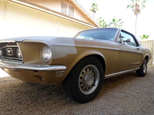 1968 ford mustang j code 302 v8 4bl coupe with ac + fog lamps &amp; rally wheels!