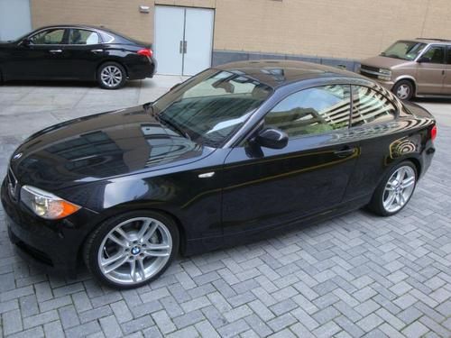 2012 bmw 135i m package sport 13k miles double clutch tranny 300hp blac saphire