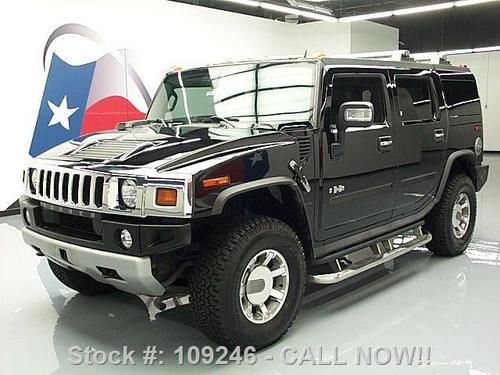 2008 hummer h2 lux 4x4 sunroof htd leather dvd 3rd row! texas direct auto