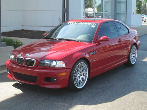 2005 bmw m3 coupe $20k in dinan upgrades! imola red competition smg e46 05 s54