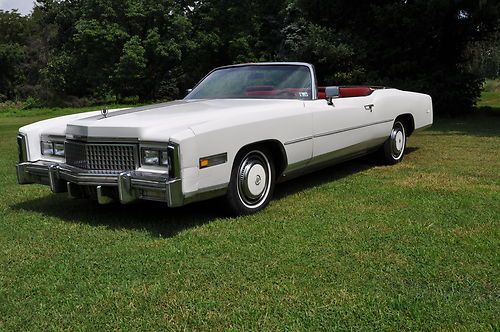 Buy Used 1975 Cadillac Eldorado Convertible White Red