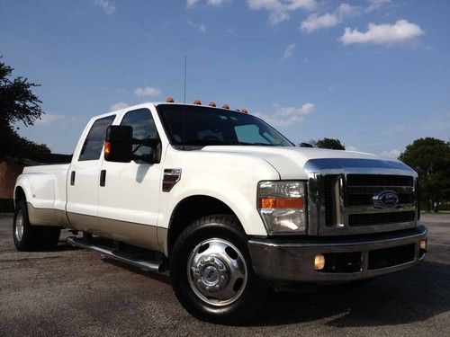 No reserve 2008 ford f-350 lariat crew cab dually 6.4l diesel one owner nice