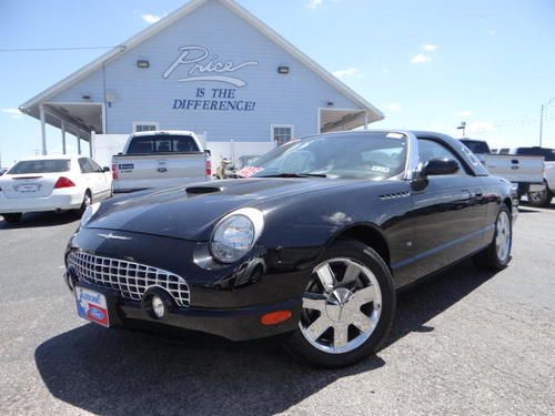 2003 ford thunderbird deluxe hardtop convertible v8 low miles chrome wheels