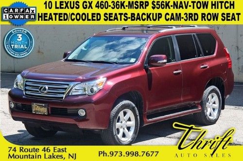 10 gx 460-36k-msrp$56k-nav-tow hitch-heated/cooled seats-backup cam-3rd row seat