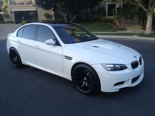 2008 bmw m3 e90 sedan, alpine white/fox red, 6-speed manual, 19,9xx miles