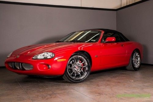 We finance! 2004 jaguar xk8, supercharged, red/black, custom exhaust!
