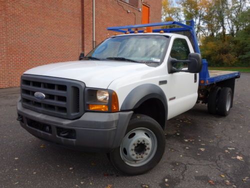 Ford f-550  super duty 6.0l diesel 2wd dually work truck flat bed no reserve