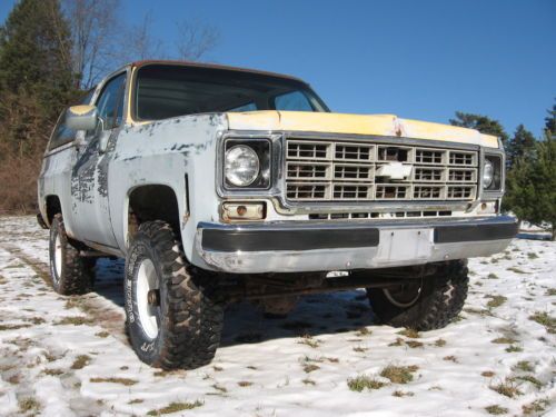 1977 77 chevrolet k5 blazer 350 v8 4bbl 4 speed stick lifted beast project truck