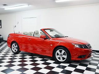 2010 saab 9.3 convertible laser red with parchment 1 owner only 34k mi florida