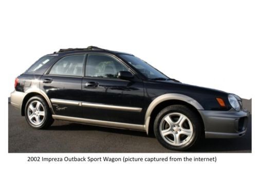 2002 impreza outback sport wagon 2.5l midnight black pearl/graystone metallic