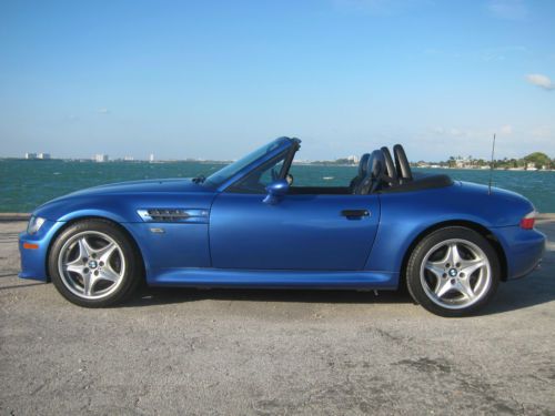 58k actual miles 2 florida owners well maintained estoril blue with blue top z3