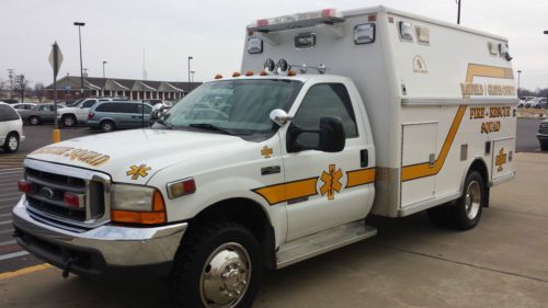1999 FORD F-450 7.3L POWERSTROKE DIESEL AMBULANCE RESCUE TRUCK, image 2