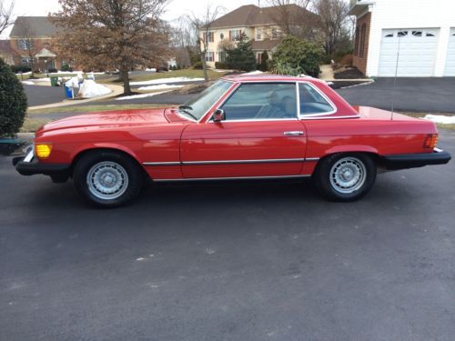 1985 mercedes benz 380sl in mint condition in and out, two tops only 81k