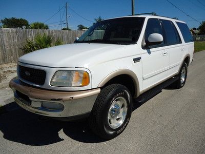 Florida 97 expedition eddie bauer clean carfax 3rd row 119" wb seat no reserve