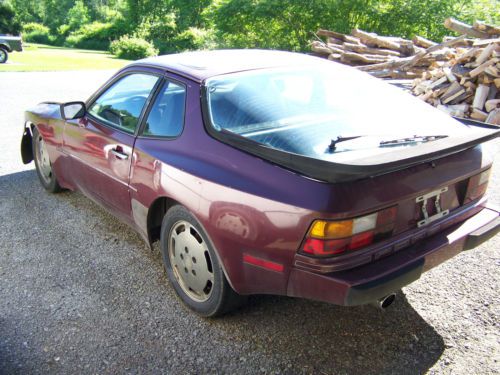 1984 porsche 944 na 2.5l manual burgundy/brown parts car